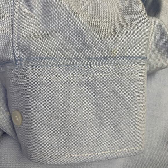 VISVIM Size M Blue Cream Contrast Trim Cotton One Pocket Long Sleeve Shirt - Picture 7 of 7